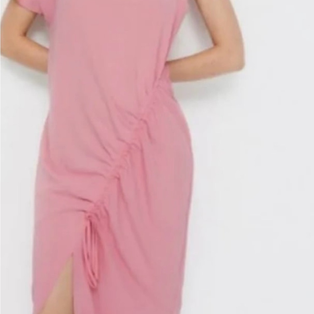 Zara Pink Ruched Dress